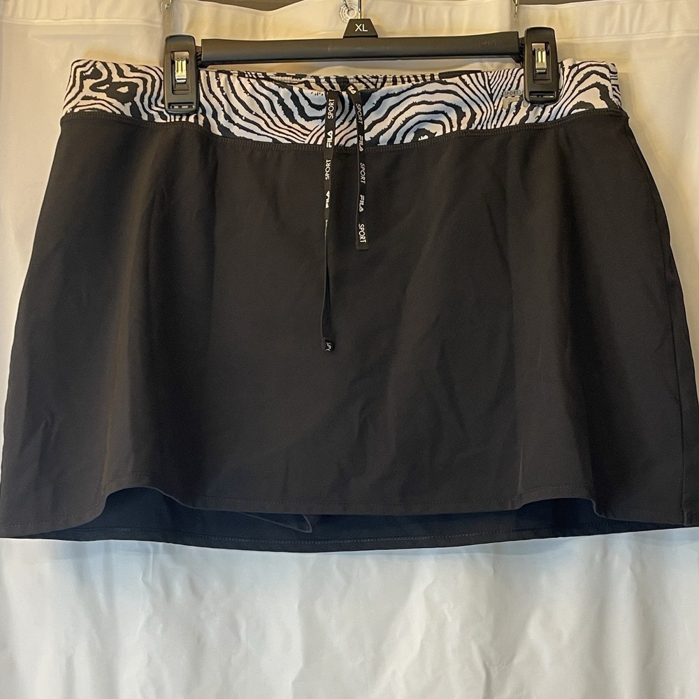 Fila Sport Women Live In‎ Motion Athletic Skort Zebra Waistband Y2K Style Sz L